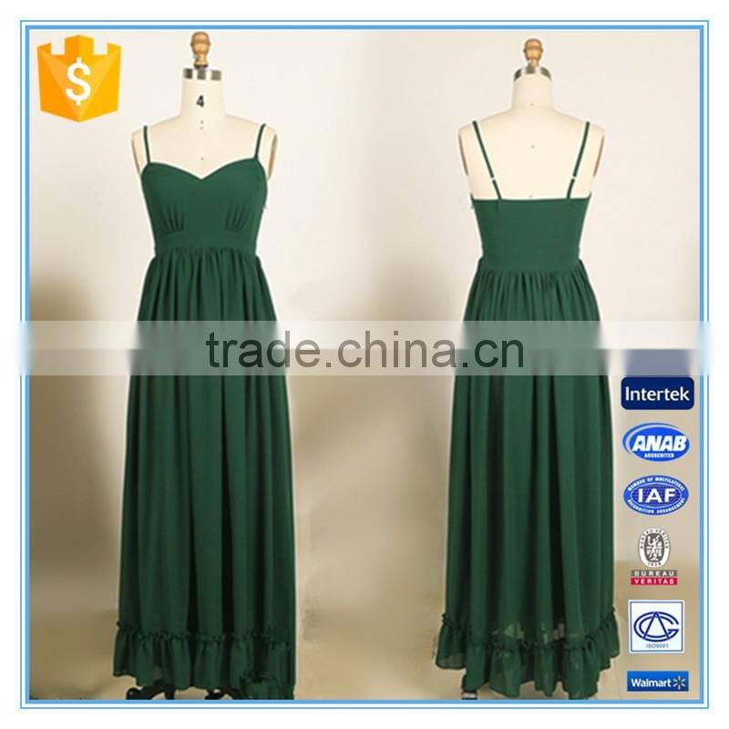 Women Chiffon New Style Empire Waist Green Maxi Dress Long One Piece Dresses