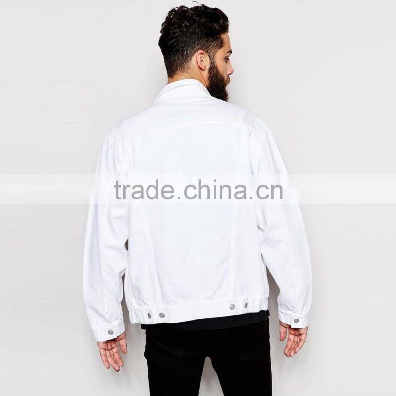 wholesale white plain denim jacket fashion design fancy wear
