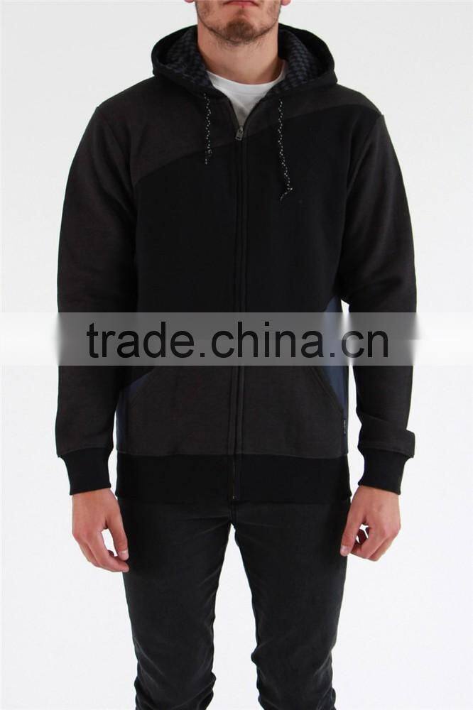 China factory black hoodies 100% cotton pullover hoodie for man