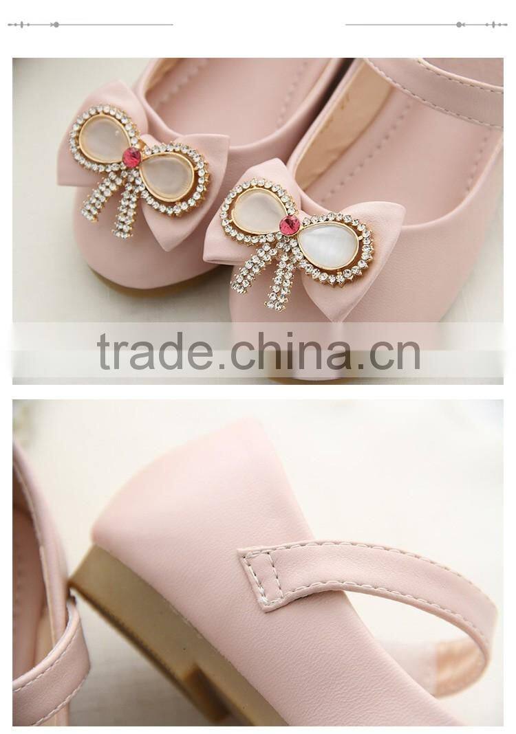 Wholesales Sparkling Children Girls Party Shoes With Bow Knot