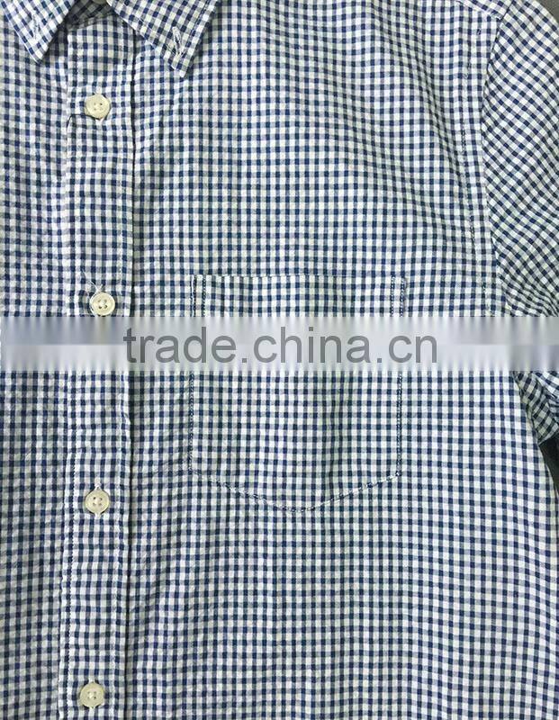 2017 check Shirts for men 100% cotton european urban party wear slim fit long sleeve manufacturer
