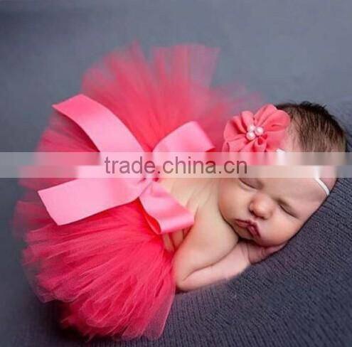 A Little Baby TuTu SKirts With Headband Girls Fluffy Tulle Pettiskirts