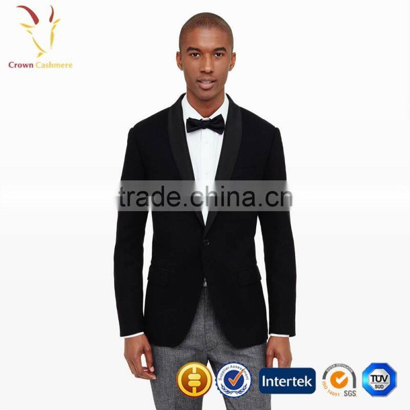 V Neck Custom Winter Men Woolen Suit