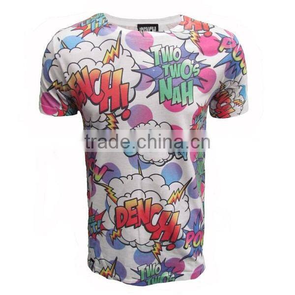 2014 high quality all over sublimation printing t-shirt