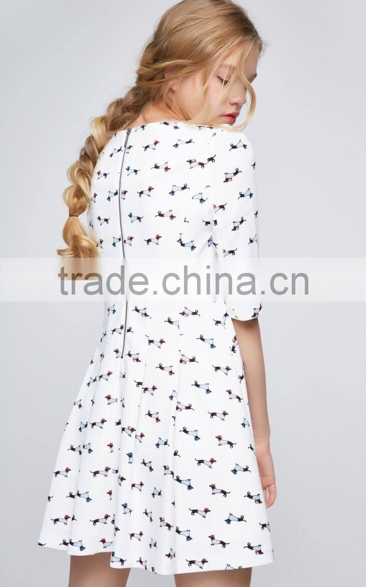 Z&M New children latest fashion dress designs women cartoon dress new design night dress 2017