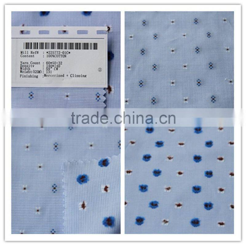 100% yarn dyed flower machines embrodery cotton fabric