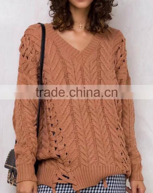 Runwaylover 152 New Design 2017 ladies Fashion Knitted Hollow Out T-Shirt