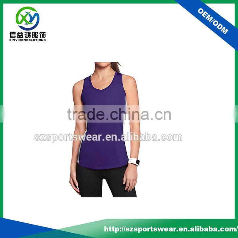 High Quality Slim fit t Contrast Color Fashion Sport Tank Top for women