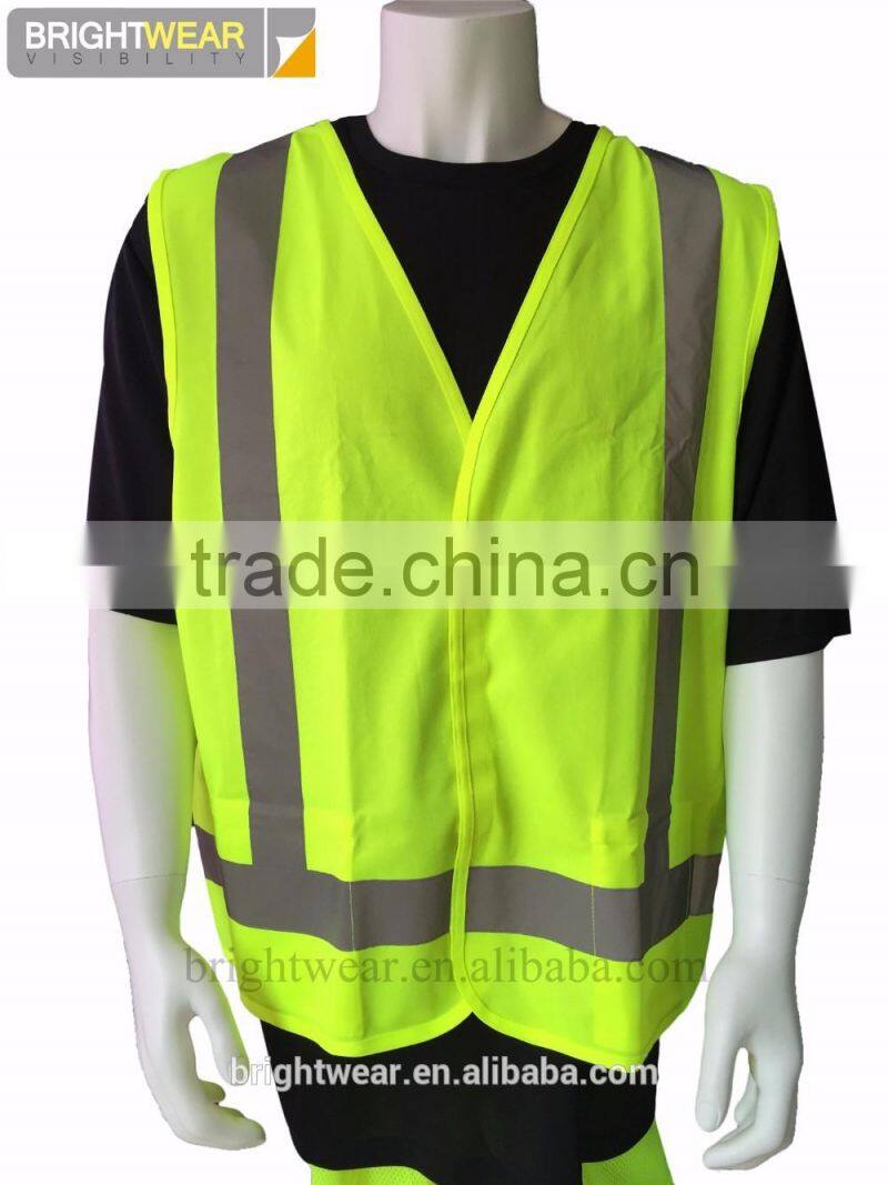 ANSI 100% polyester Hi Vis sew-on tape safety vest
