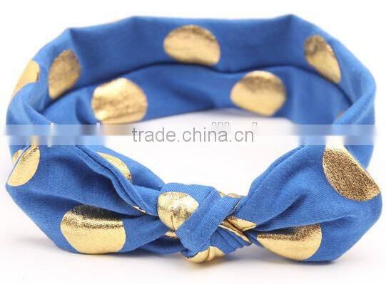 2016 new design knot headband for kids, printed knot kids headband