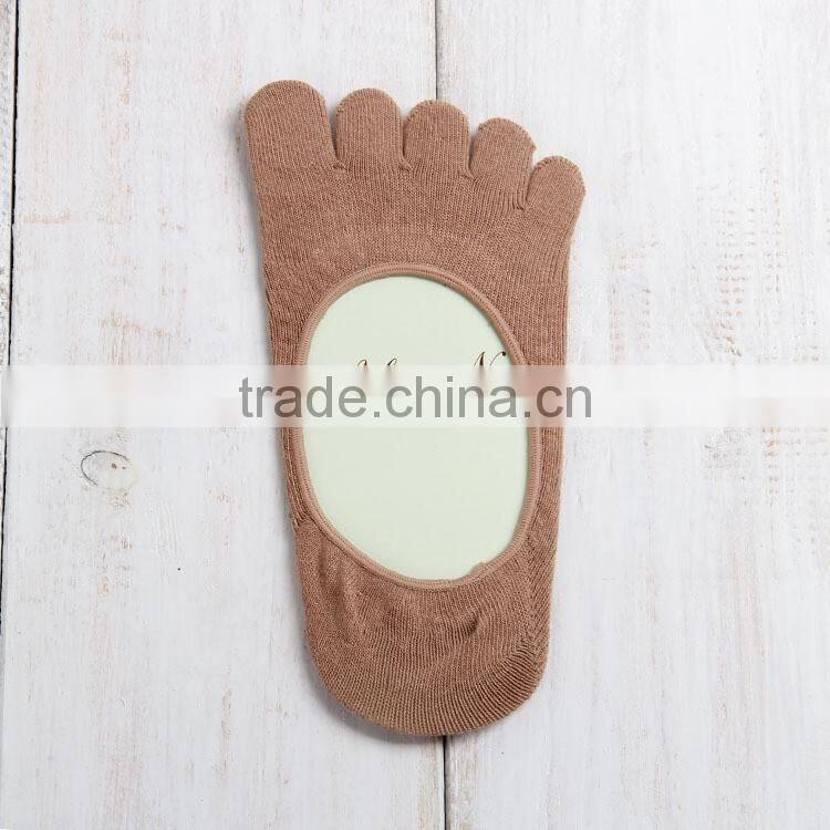 Cotton plain invisible toe socks prevent athlete's foot moss anti-odor toe socks