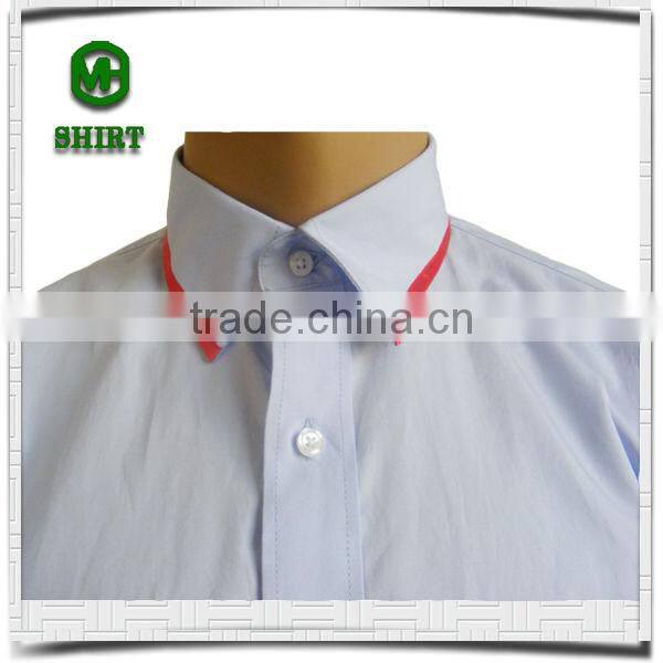 2016 Blue 100%Cotton Wholesale Mens Work Shirts Men Formal Short Sleeve Shirts With Two Chest Pockets