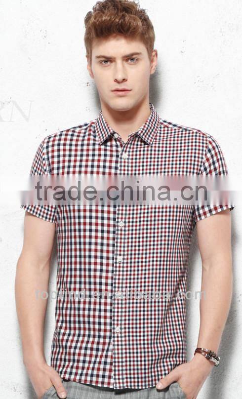 latest new design cotton plaids men shirts shirt manufacturer in China