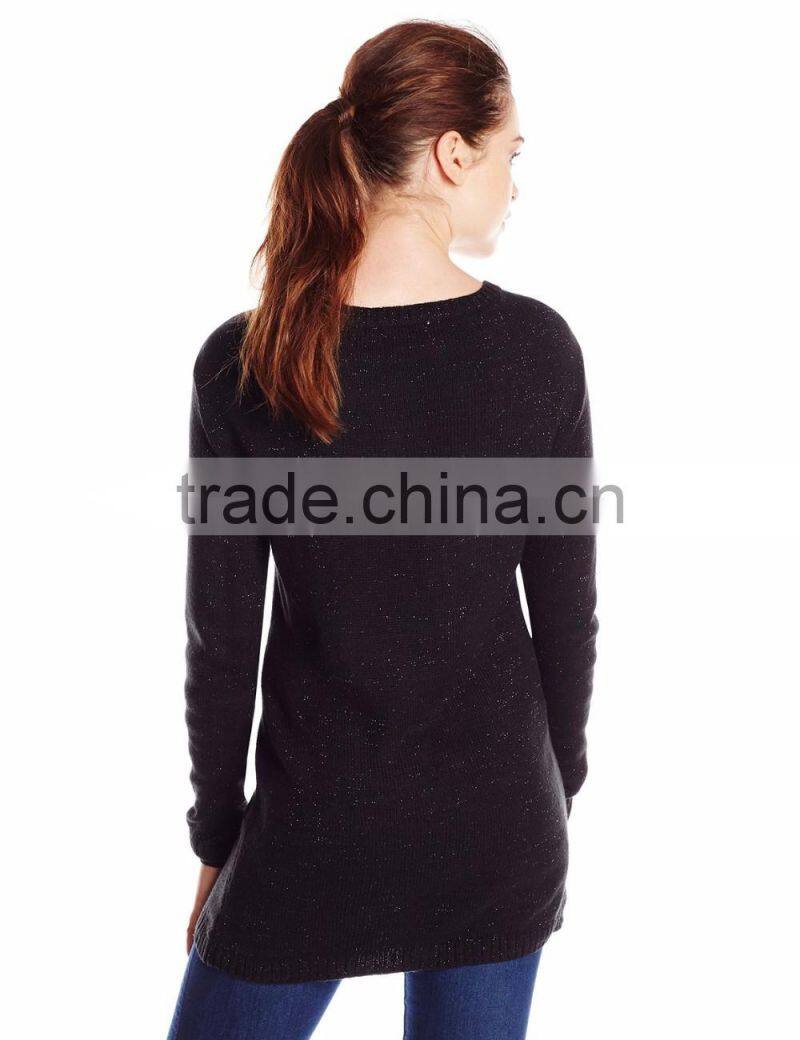 Women Black Sweater Christmas Clothesline Pattern Christmas Sweater Ugly
