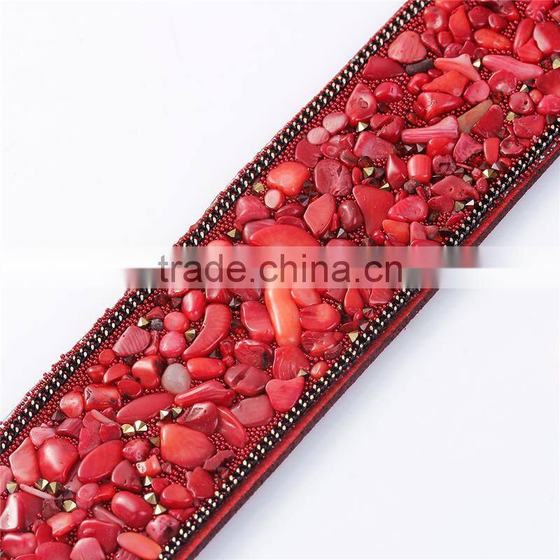 Velvet Faux Suede Punk Bangles Bracelets Red Bracelet Woman