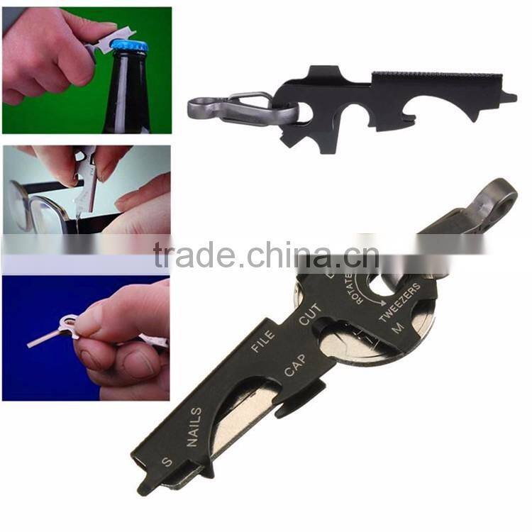 2017 New Arrival 8-in-1 Keychain Gadget Utility Key Ring EDC Multi-function Pocket Tool Survival Hot Sale