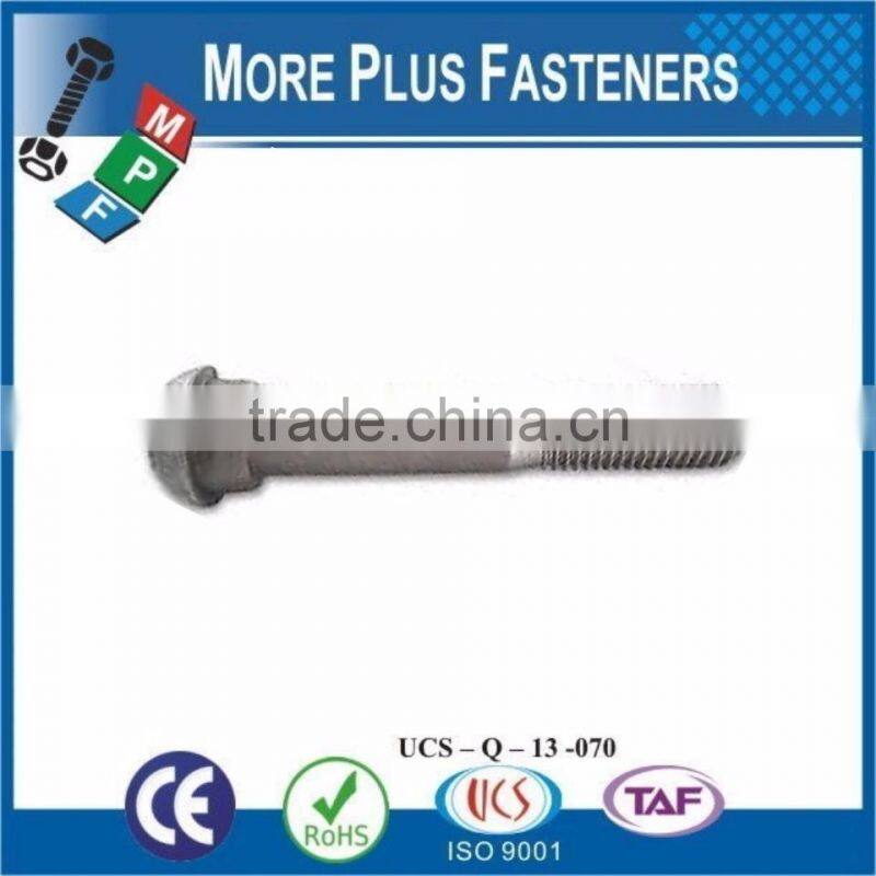 Made In Taiwan Button Head Fish Bolts With Round Head Oval Neck And Rolled Thread Track Bolt