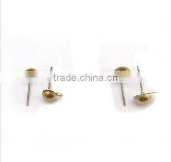 new arrival earring gold plated silver plated Wave plate needle earrings