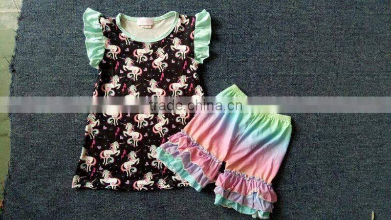 Wholesale Christmas Baby Remake Clothes Toddlers Girls Fall Boutique Children's Gift Style Outfits Ruffle Pants Clothing Set