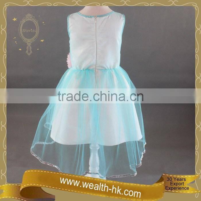 Aqua Cocktail New Year kids Girls Summer Dress