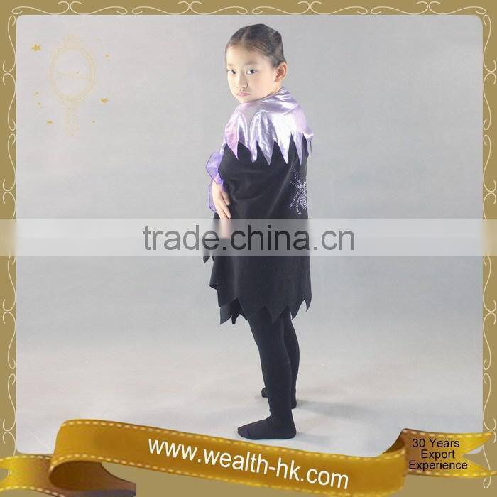Sparkle Spider Girls Party Halloween Witch Cape
