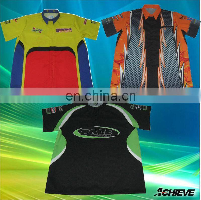 dye shirts racing jerseys high quality sublimation custom racing shirts