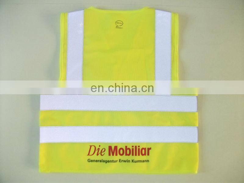 Reflective Security Traffic Vest With LOGO fluorescent jacket
