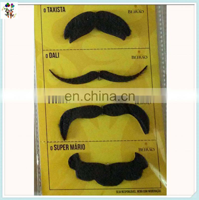 6pcs Halloween Stylish Black Party Fake Beard HPC-1650