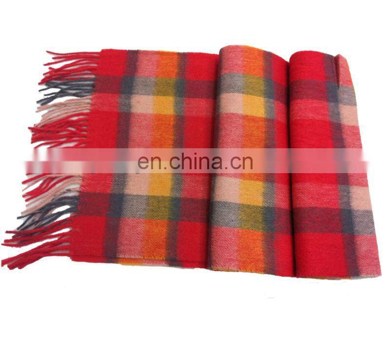 CGWS-127 Wool scarf Wool checked scarf Popular wool scarf