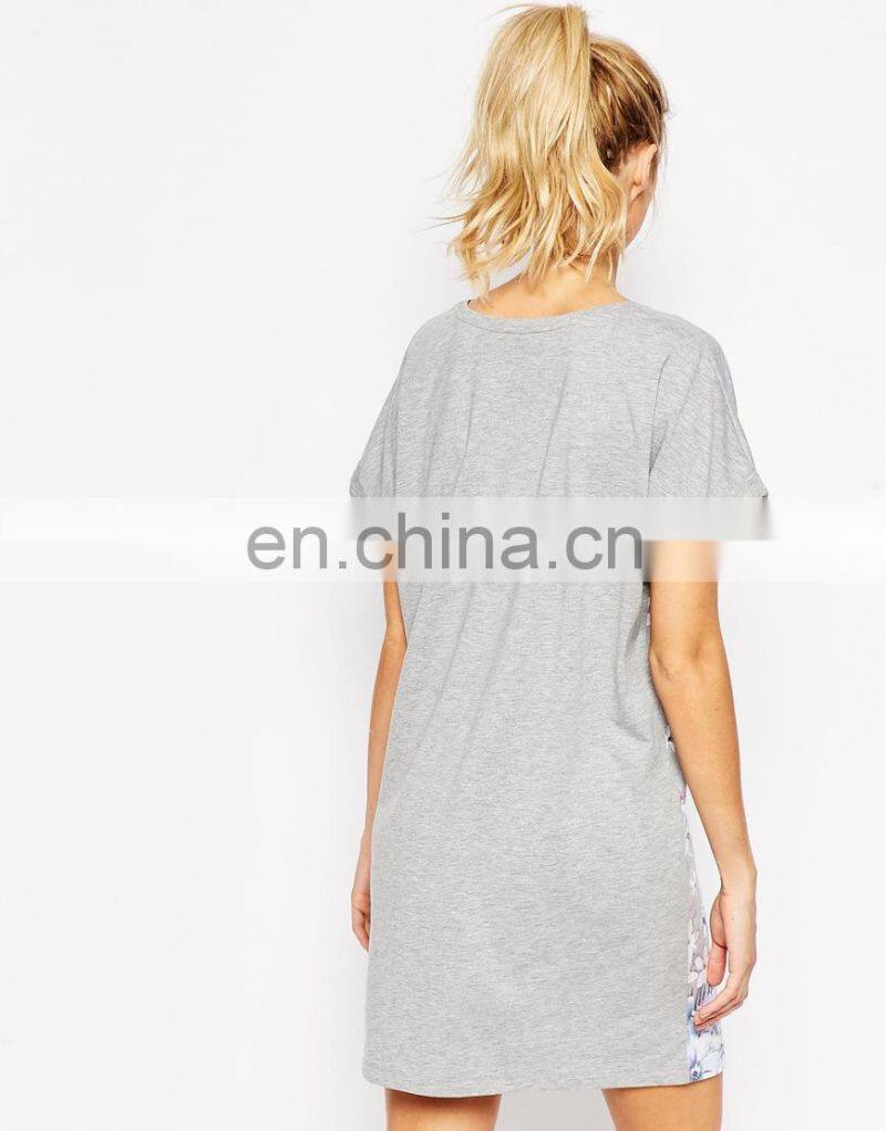 Oversized T-Shirt in Floral Print Maternity Pajama Sleepwear