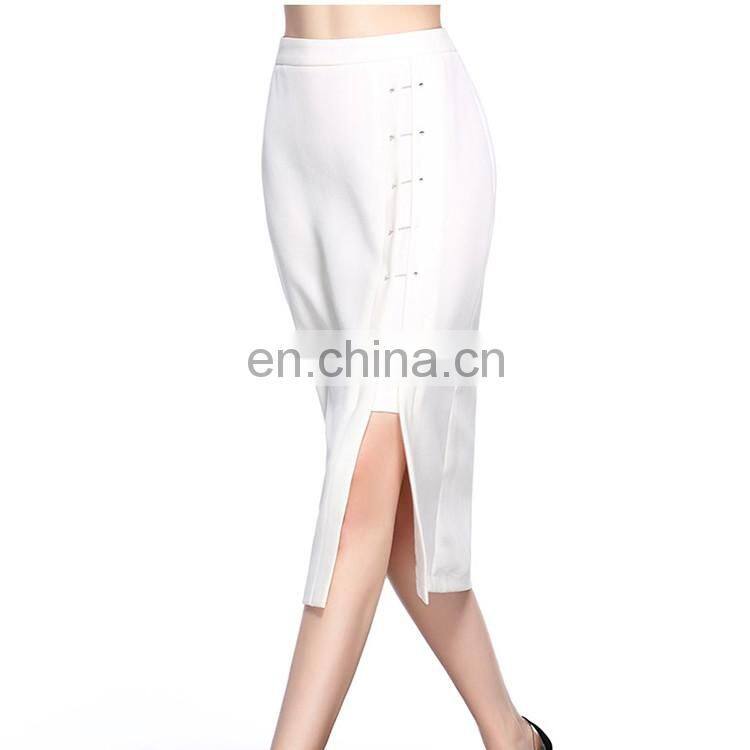 Custom Women Latest High Split Long Pencil Skirt Design