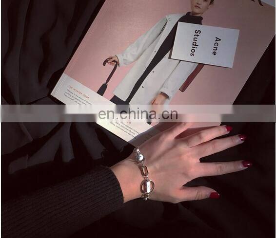Temperament Design Bracelet Geometric Metal Marble Jewelry Female Simple Cold Wind Bracelet