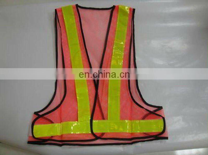 Children 80gsm Colored Green Initiative Mesh Safety Reflectors With PVC Band