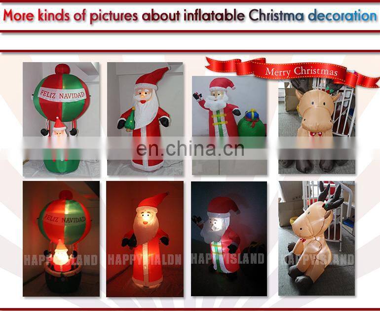 HI lighting inflatable santa claus with gift bag christmas decorations for holiday