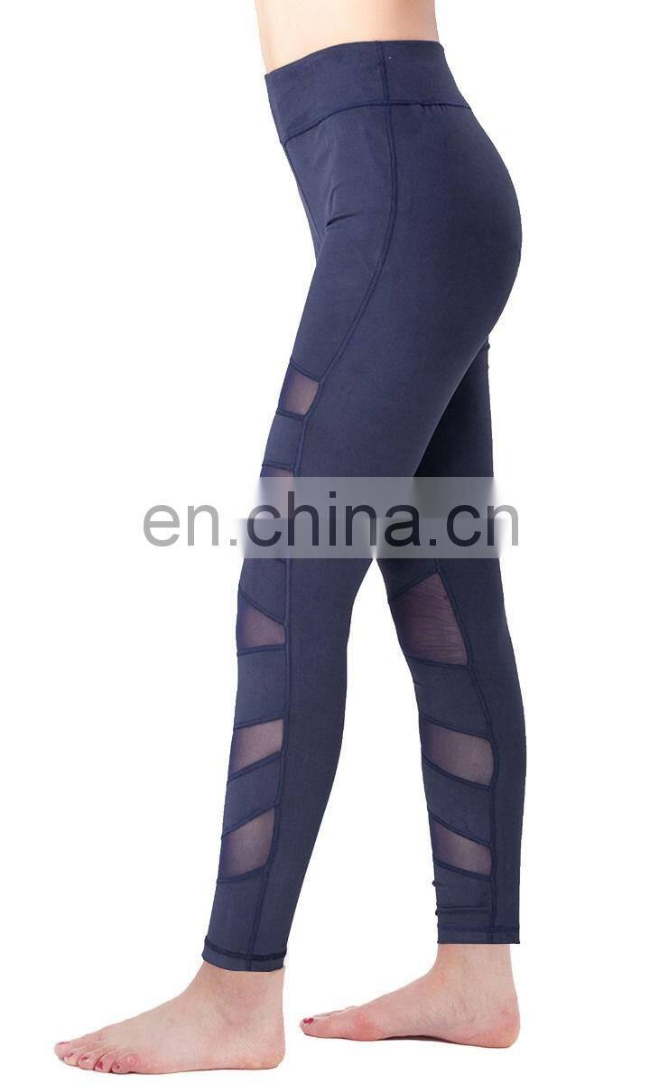 2016 mesh women blank yoga pants dry fit fitness clothing guangzhou oem factory