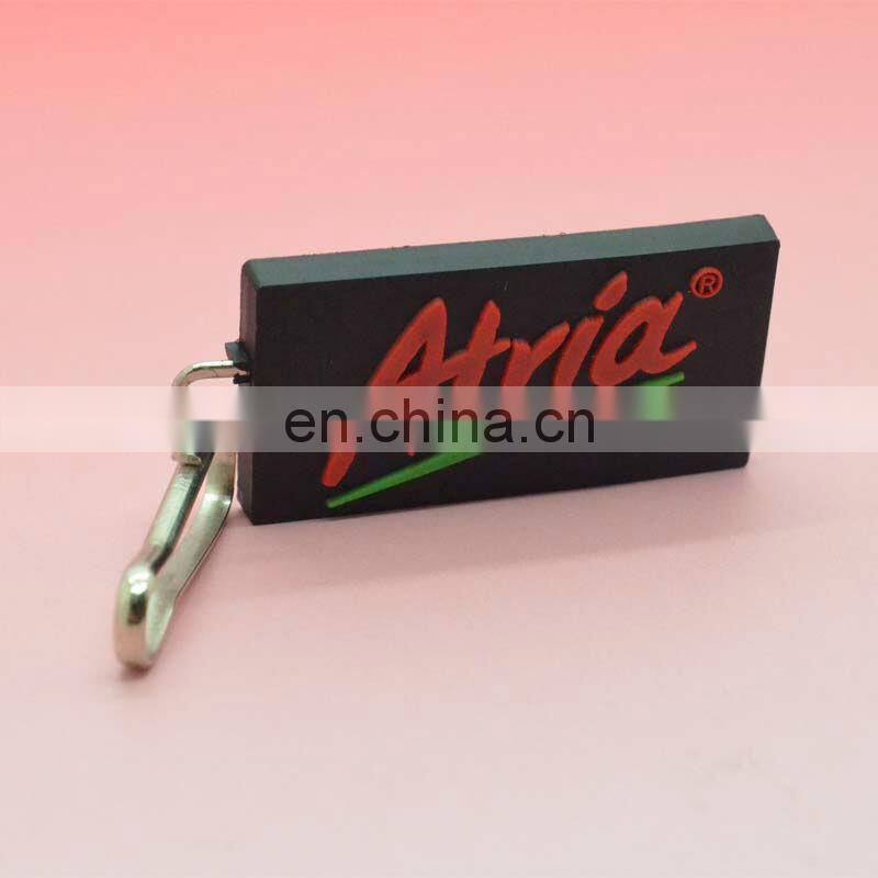 Cheap soft pvc custom logo zipper puller