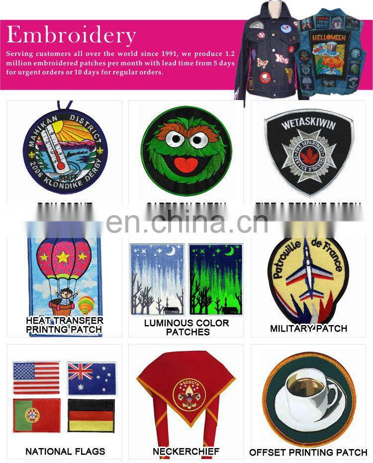 Ideal tree embroidery logo patch for garments