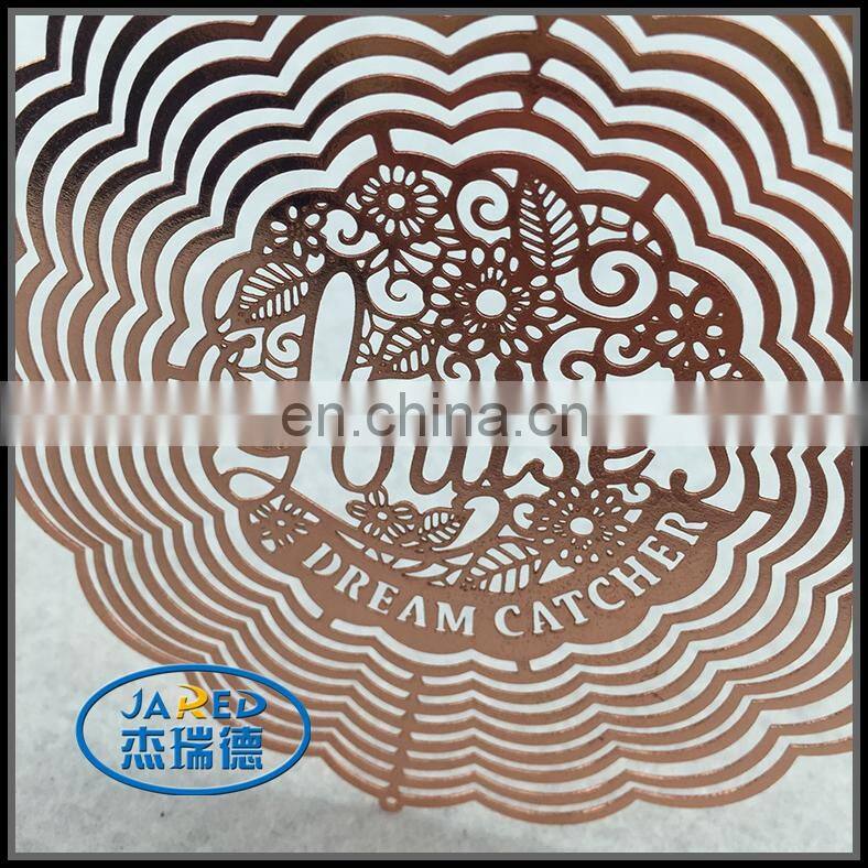 Christmas Wind Chime Metal Crafts Gold and Silver Iron Pendant for Home Decoration