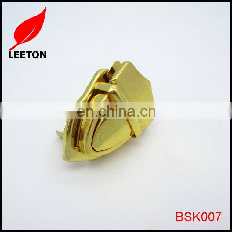 Metal gold leather bag lock