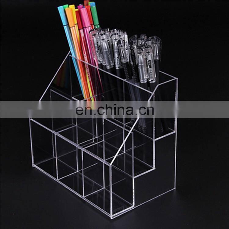 Large Floor Shape Clear PMMA Acrylic Pen Display Stand Holder Rack
