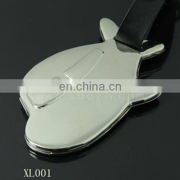 metal air plane shape travel card/ metal luggage accessory tag card