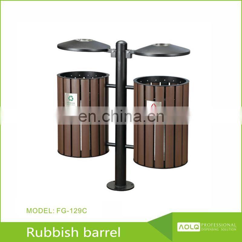 Factory wholesale wooden outdoor garbage bin