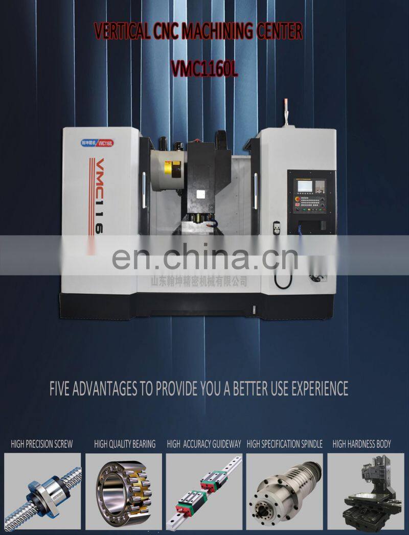 Taiwan Spindle ATC And CTS System Vertical CNC Milling Machine For Metal/Alloy/Steel Parts Machining