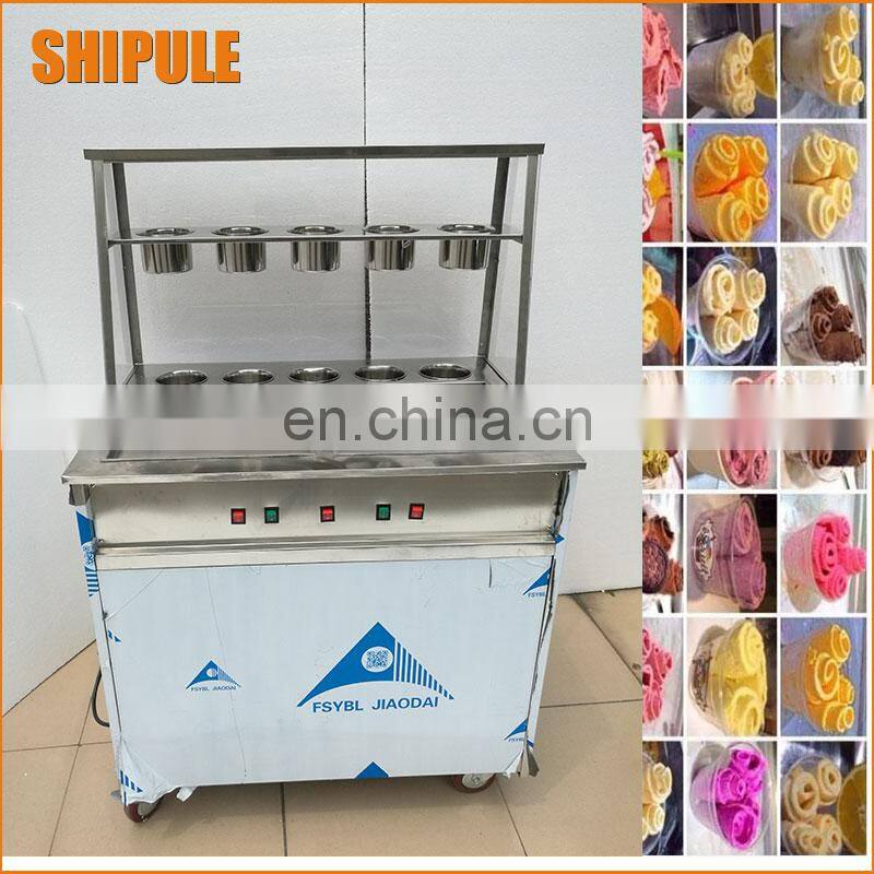 Single Pan Rolled Fried Ice Cream Machine Price / Single Round Pan Ice Frying Machine