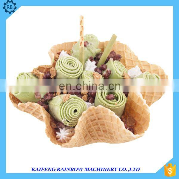 Multifunctional ice cream machine make ice cream with ice cream mixture directly,egg, roll ice cream