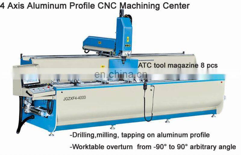 China Jinan High Speed CNC Machining Center 4-Axis CNC Milling Machine for Aluminium Profiles