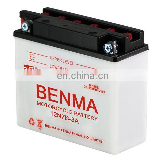 HIGH PERFORMANCE 12v 7ah Motorcycle Battery 12N7-3B ,20Hr