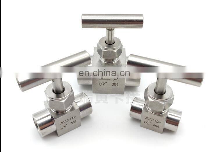 304 stainless steel inner needle valve G1/4 one-handle handle flow needle valve