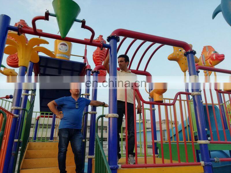 Outdoor or indoor swimming pool with fiberglass slide, children's recreation water house
