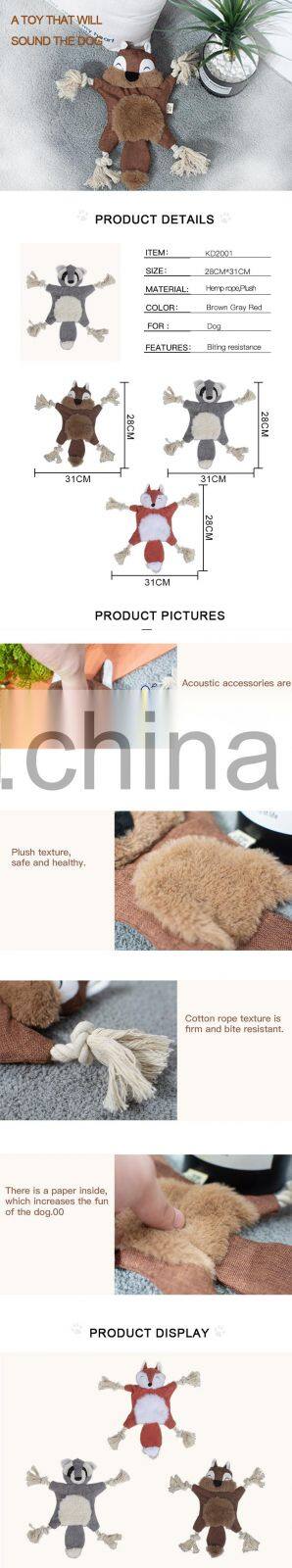 Manufacturer New Design Customized Plush Dog Chew Toys Cotton Rope Dog Toys